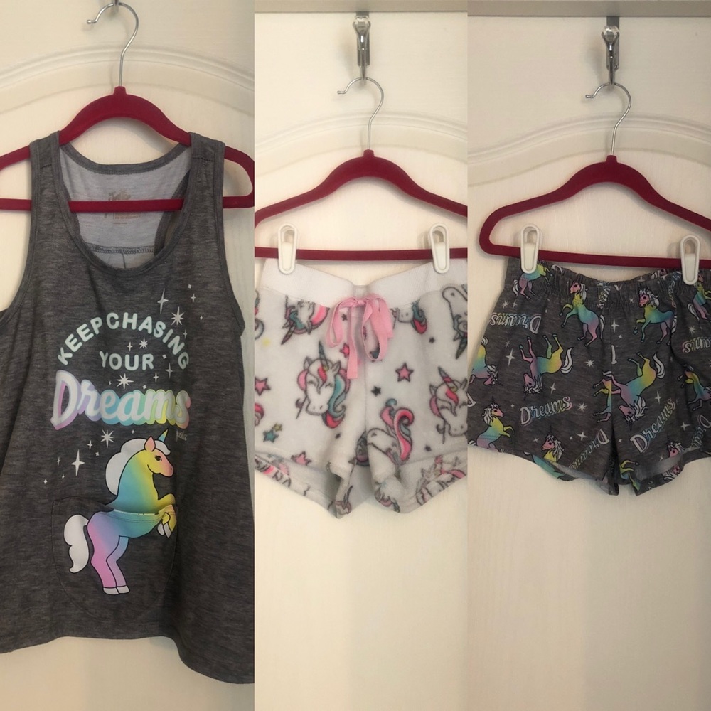 Justice - 3 Piece Unicorn Themed Pajama Set